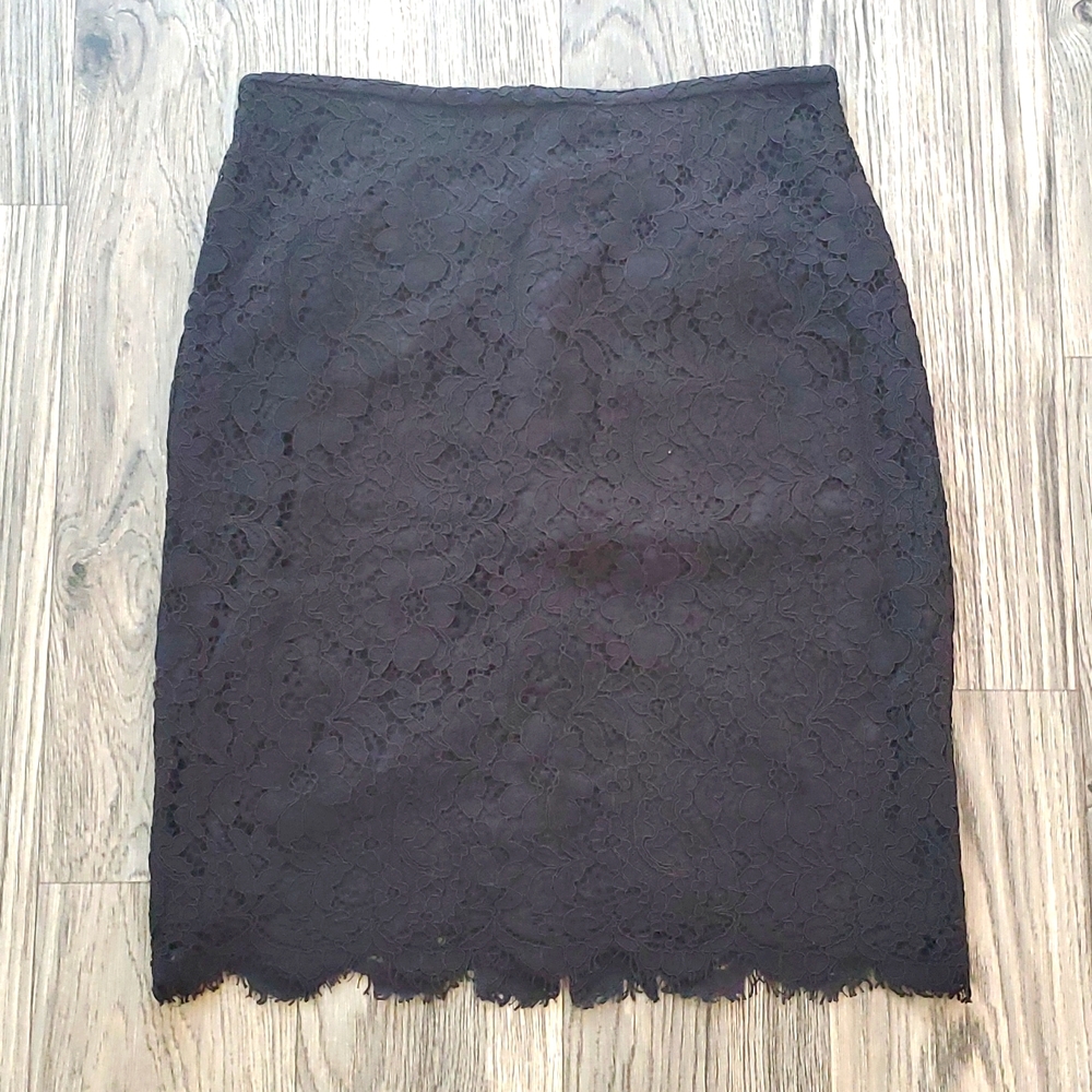 Black lace skirt
